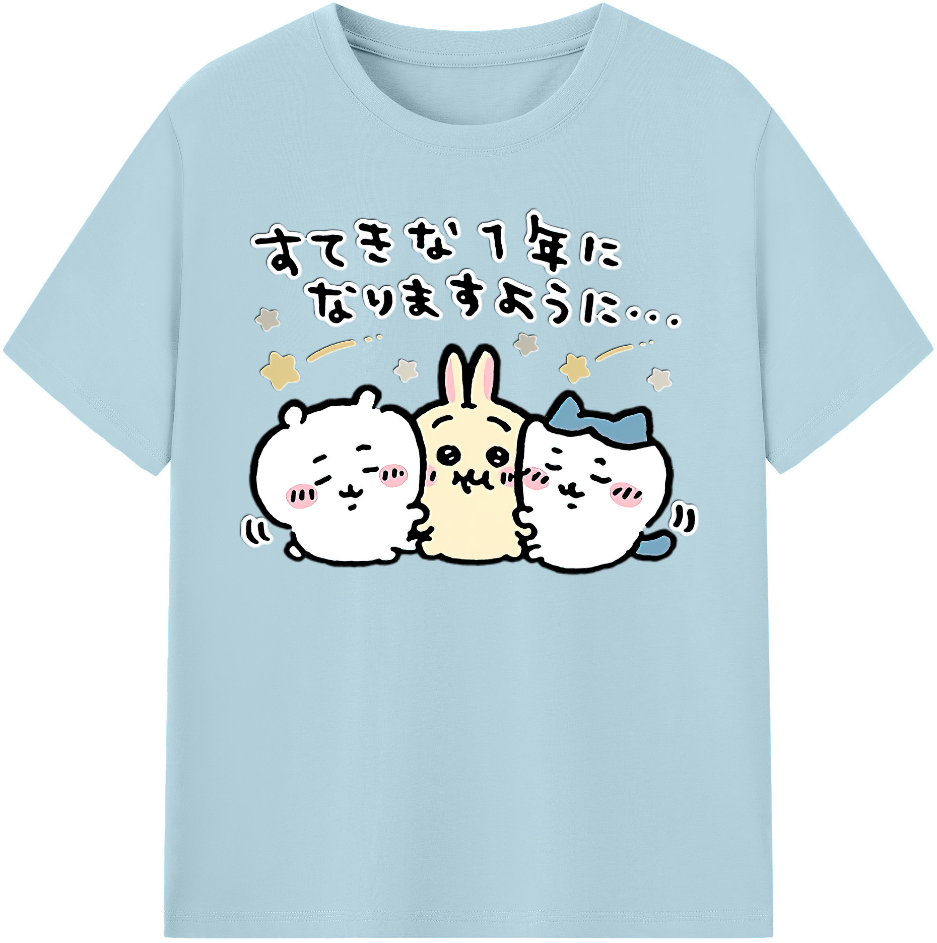 （画像用） ちいかわ ちいかわ Chii-kawa chiikawa 綿100％半袖Tシャツ（フロントプリント）